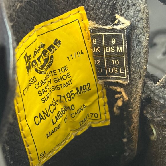 Dr. Martens Industrial Steel Toe Work Boots Black Leather Men’s US 9 UK 8 - Picture 11 of 13